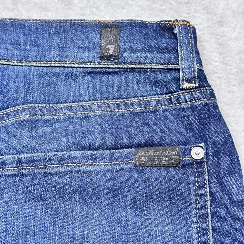 7 For All Mankind Slimmy Jeans Mens 33x28 Blue Straight Leg Japanese‎ Fabric